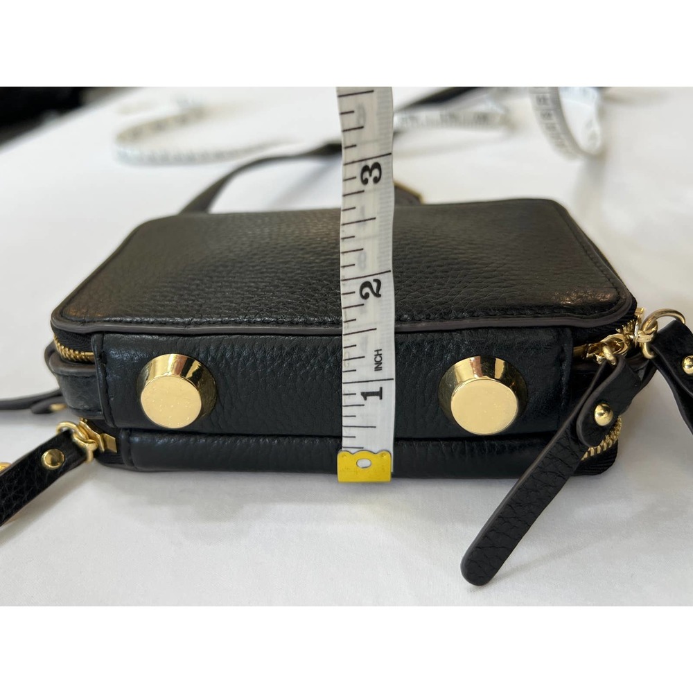 G.I.L.I. Pebbled Leather Mini Crossbody Black - Picture 7 of 9
